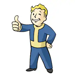 Fanwraps - Fallout Vault Boy Thumbs Up 12 x 11 Inch Metal Sign - Blue
