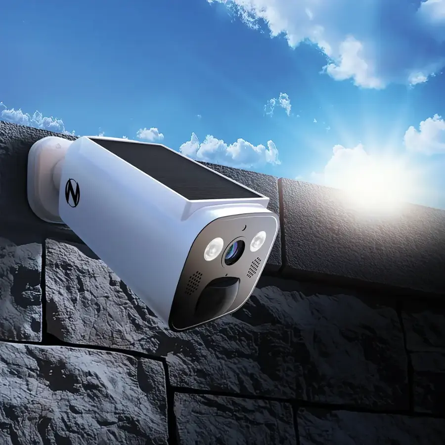 Alt View 11. Night Owl - Solar Powered Wire Free 2K Security Camera with Spotlight and 2-Way Audio - White.