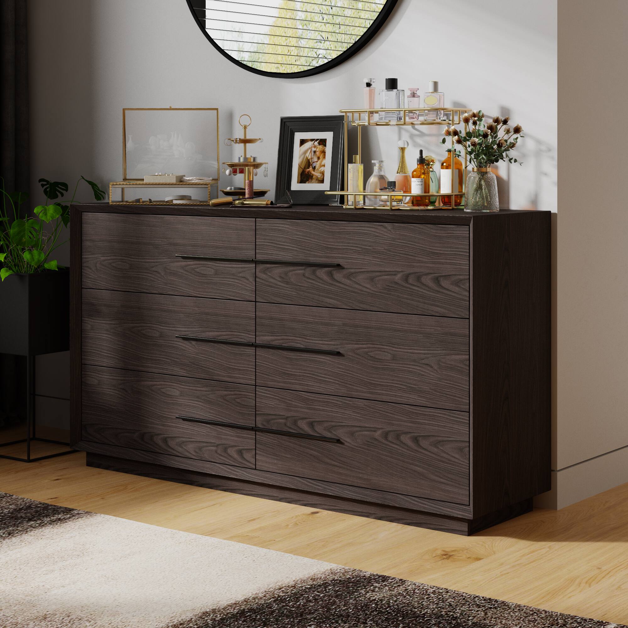 Alt View 10. Famapy - Famapy Wooden Dresser: Elevate Your Space with Organized Sophistication - Brown.