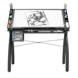 Studio Designs - Futura Light Table for Artists and Drawing - Black / Clear Glass