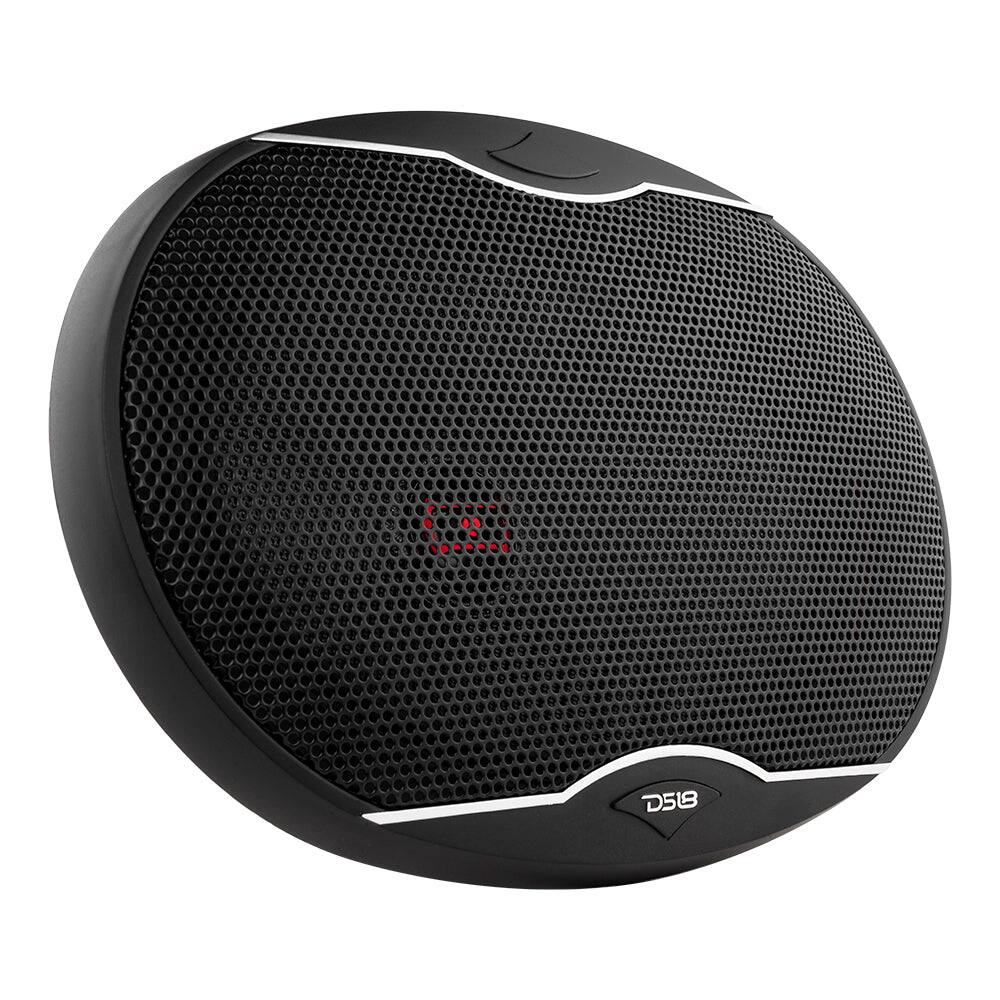 Alt View 2. DS18 Audio - EXL 6x9" 2-way Coaxial Speaker with Built-in Driver and Grille, 160W RMS 3-Ohm.