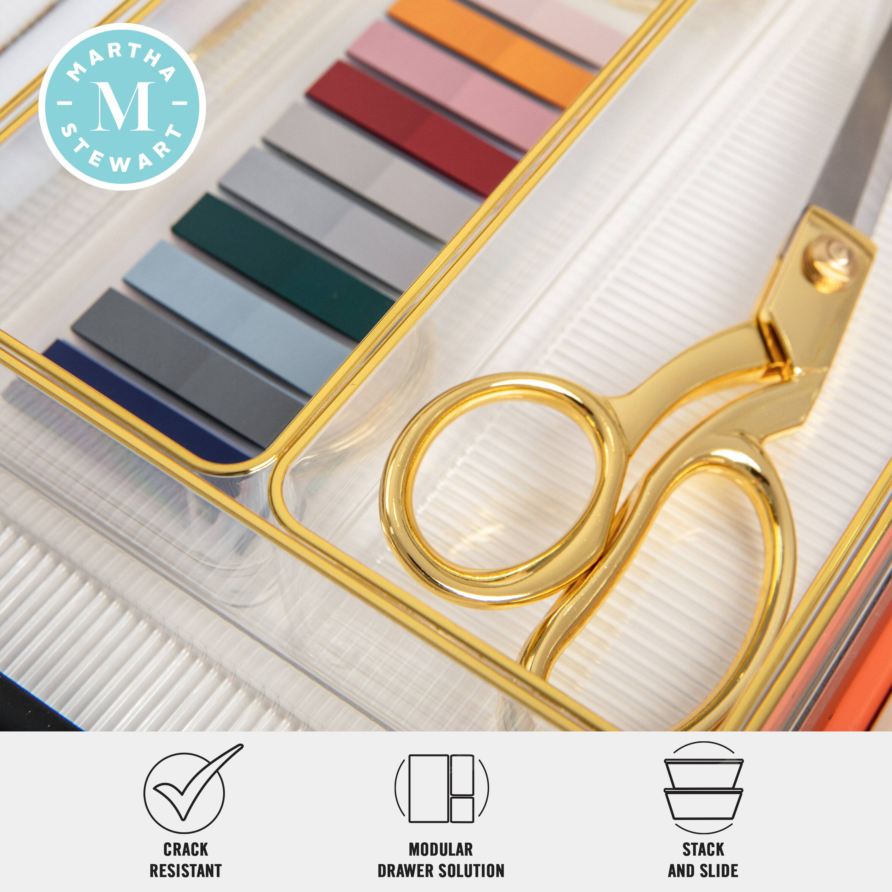 Martha Stewart Crack Resistant Modular Drawer Solution Stack and Slide
