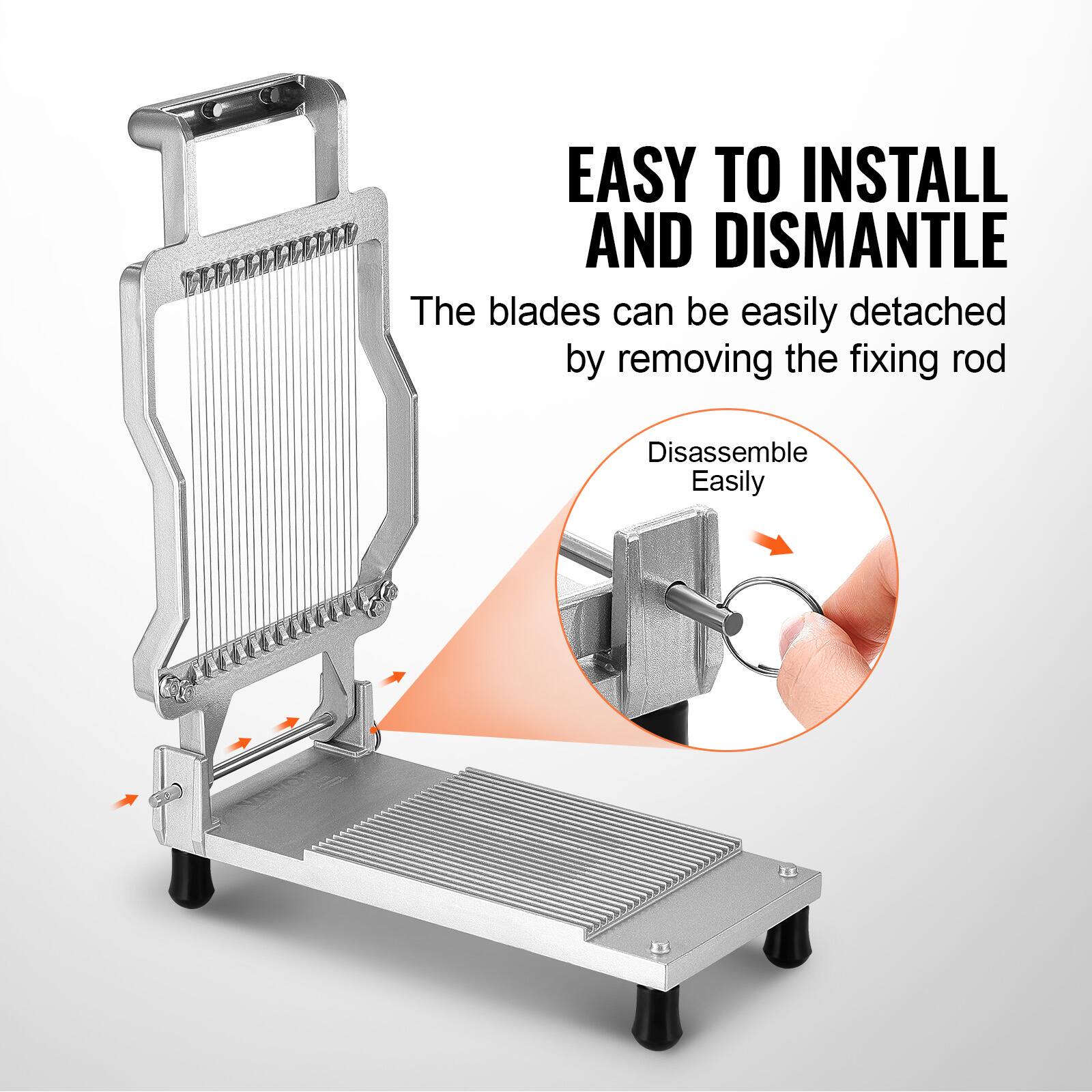 EASY TO INSTALL AND DISMANTLE

The blades can be easily detached by removing the fixing rod

Disassemble Easily