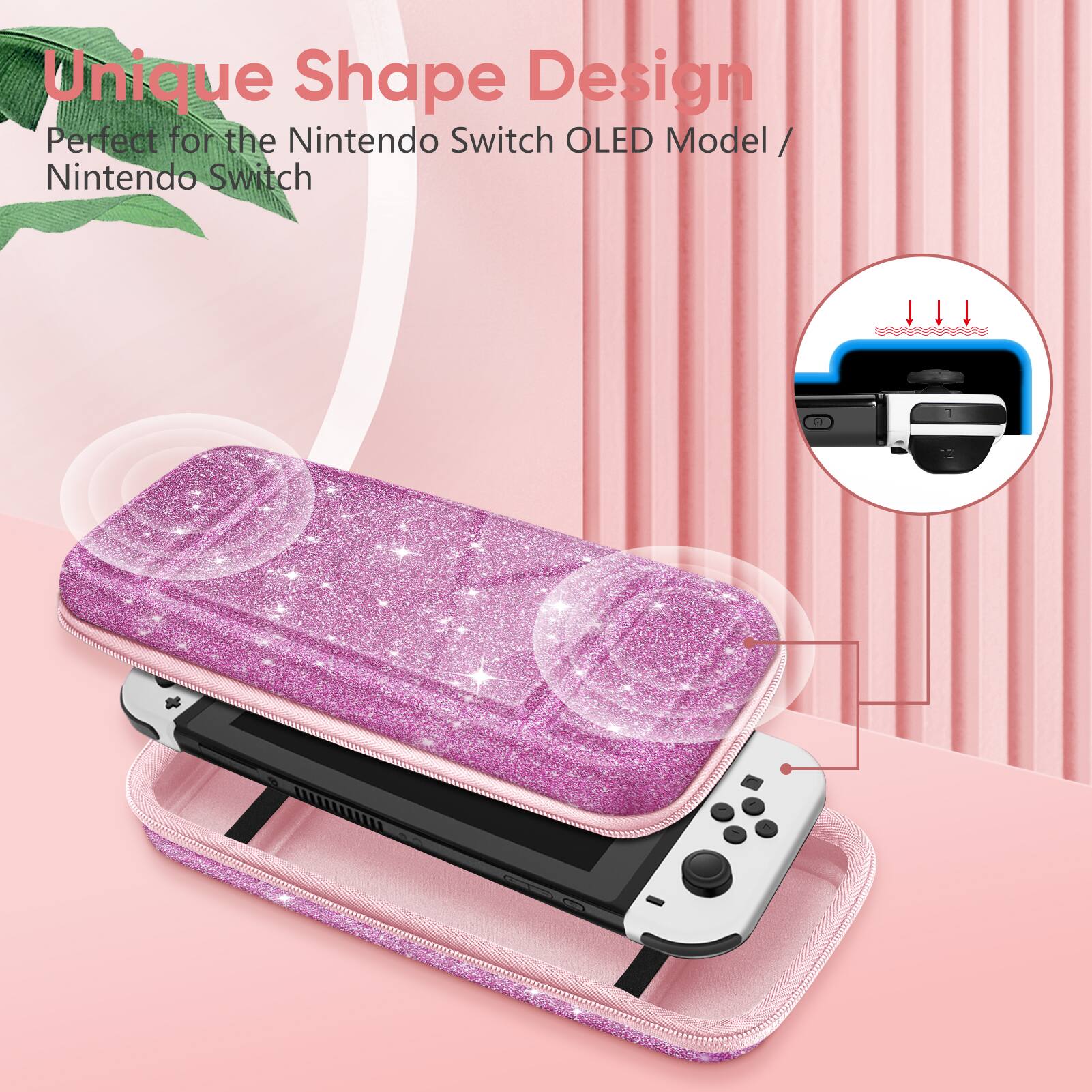 Unique Shape Design  
Perfect for the Nintendo Switch OLED Model / Nintendo Switch
