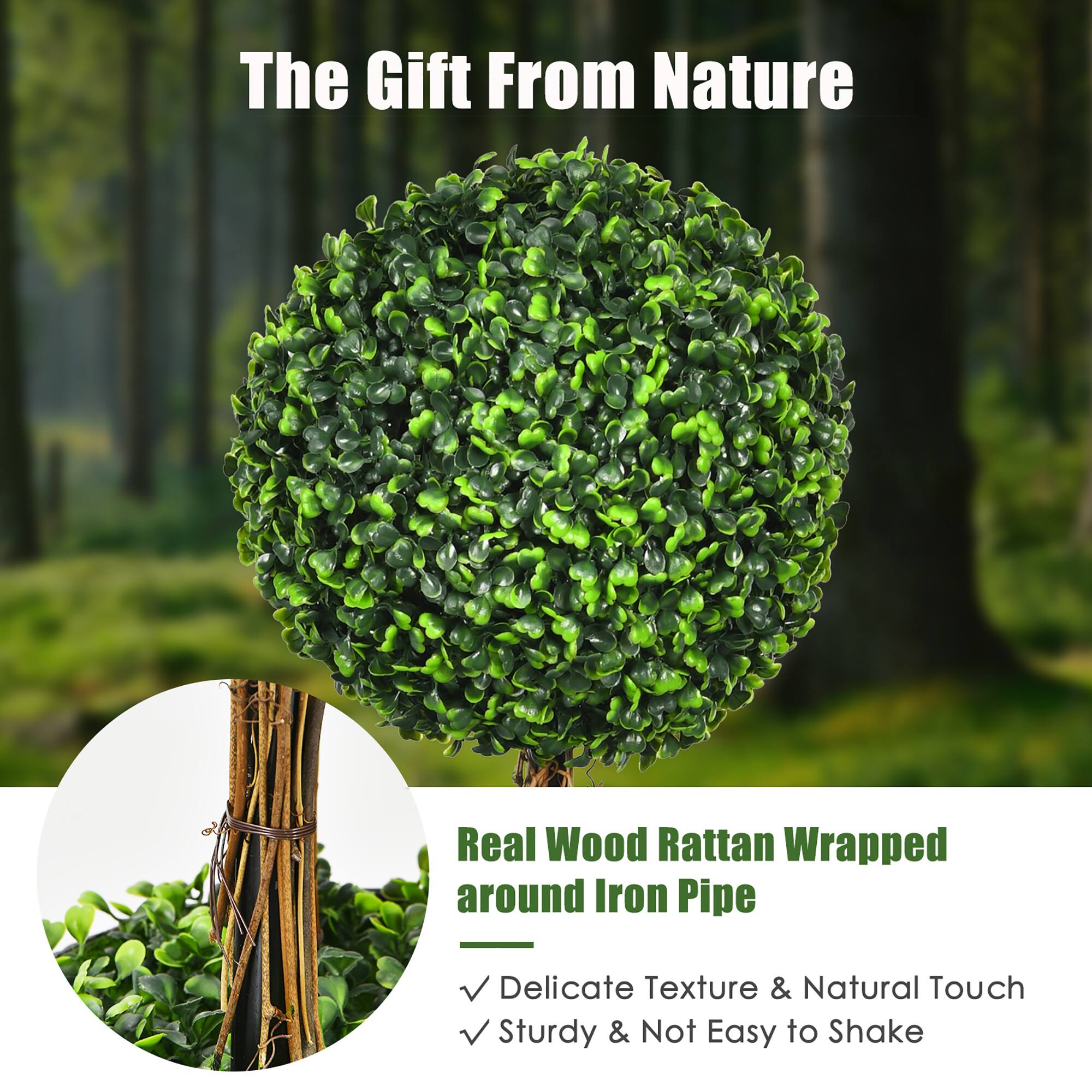 The Gift From Nature

Real Wood Rattan Wrapped around Iron Pipe

- Delicate Texture & Natural Touch
- Sturdy & Not Easy to Shake