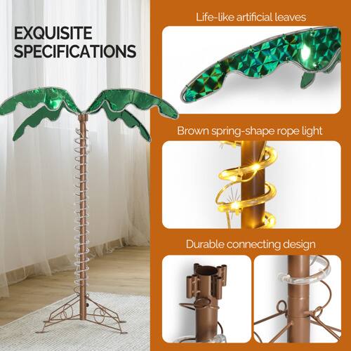EXQUISITE SPECIFICATIONS

- Life-like artificial leaves
- Brown spring-shape rope light
- Durable connecting design