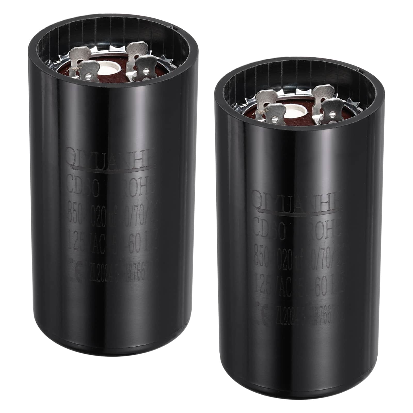 Unique Bargains - 2pcs CD60 Motor Run Capacitor, 850-1020uF MFD AC125V, 50-60Hz, for Motor 46x86mm - Black price history on PriceWatchPro