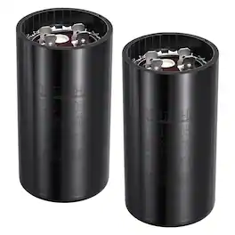 Unique Bargains - 2pcs CD60 Motor Run Capacitor, 850-1020uF MFD AC125V, 50-60Hz, for Motor 46x86mm - Black