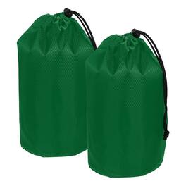 Unique Bargains - Stuff Sack, Portable Waterproof Ultralight Drawstring Dry Bag w/ Toggle, 5x10in, 2pcs for Backpacking/Camping - Dark Green