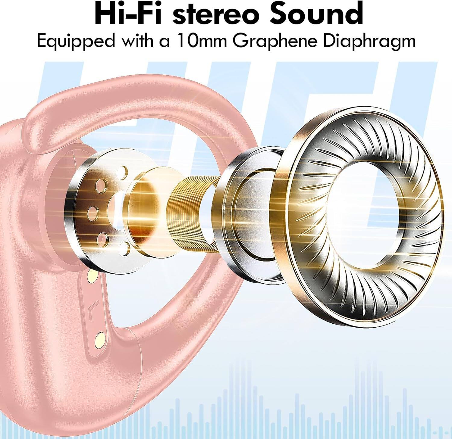 Hi-Fi stereo Sound  
Equipped with a 10mm Graphene Diaphragm