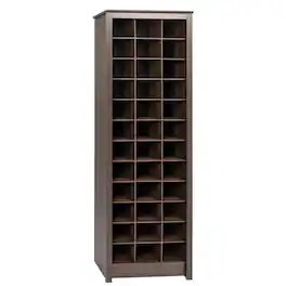 Prepac - Space-Saving Shoe Storage Cabinet - Espresso