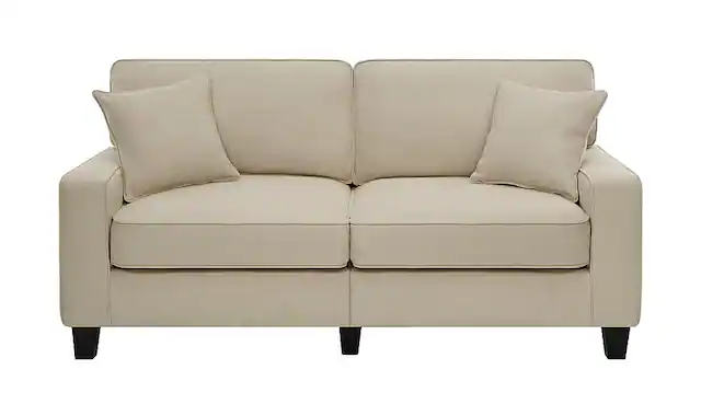 Front. Serta - Palisades 73" Sofa - Cream.