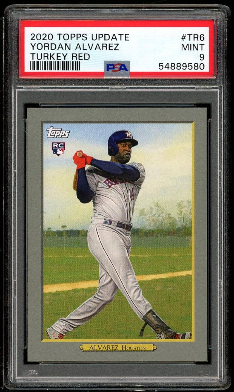 Yordan Alvarez Rookie Card 2020 Topps Update Turkey Red #tr6 PSA 9