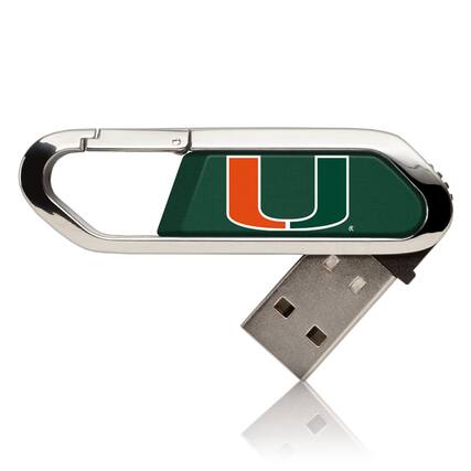 Front. Keyscaper - Miami Hurricanes 16GB Clip USB Flash Drive - Multicolor.