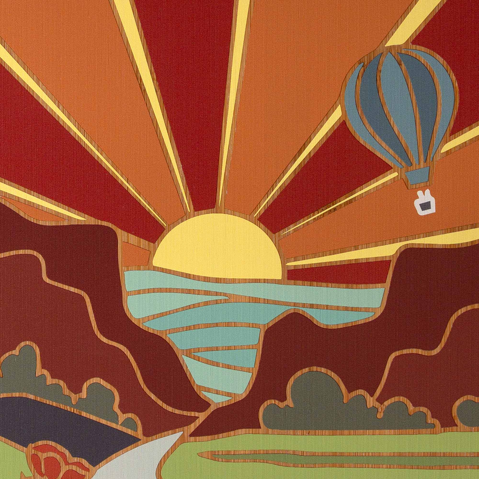 Alt View 2. Totally Bamboo - New Mexico Cutting Board with Artwork by Summer Stokes.