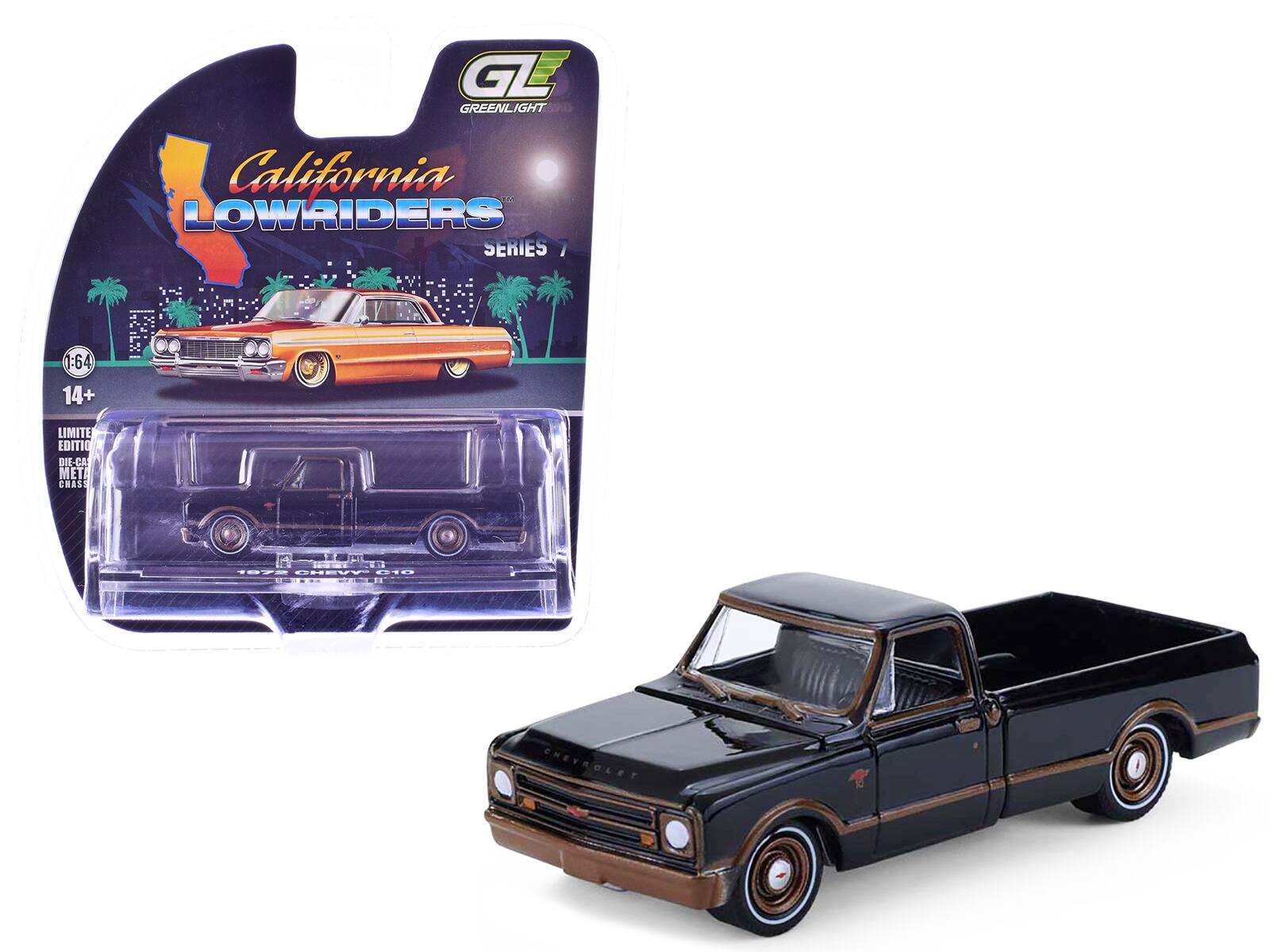 GL Greenlight California Lowriders Series 1:64 14+ Limited Edition Die-Cast Chassis 1972 Chevrolet C10