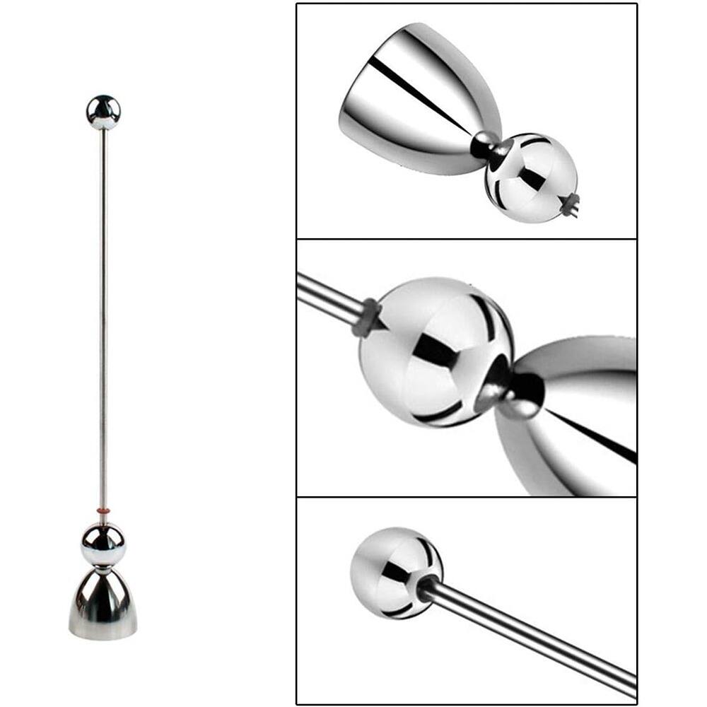 Angle. RTMB - Stainless Steel Egg Cracker & Shell Topper Cutter Kitchen Tool - Silver.