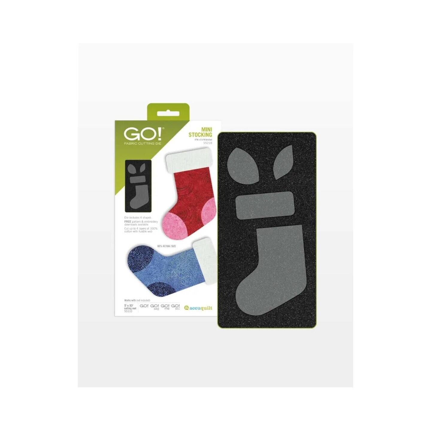 GO! FABRIC CUTTING DIE MINI STOCKING SUE DE ACIBUTES 4 - PREE I + - - - - - - - I . sErS - - - - en -- an a - - - .. - GC GOI GO GOF - - - I 1 N accuquilt