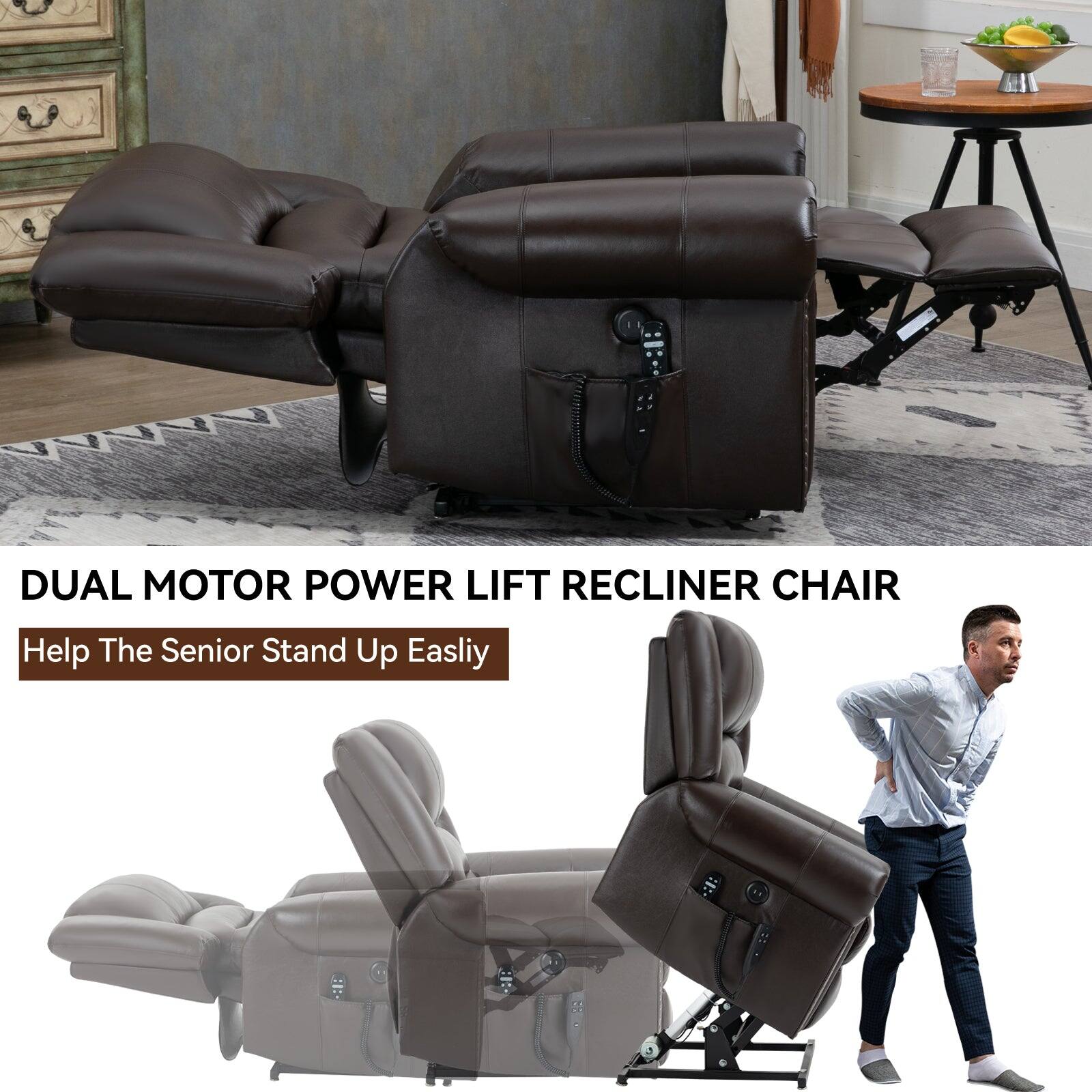 DUAL MOTOR POWER LIFT RECLINER CHAIR
Help The Senior Stand Up Easily