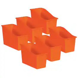 Teacher Created Resources - Orange Plastic Book Bin, Pack of 6