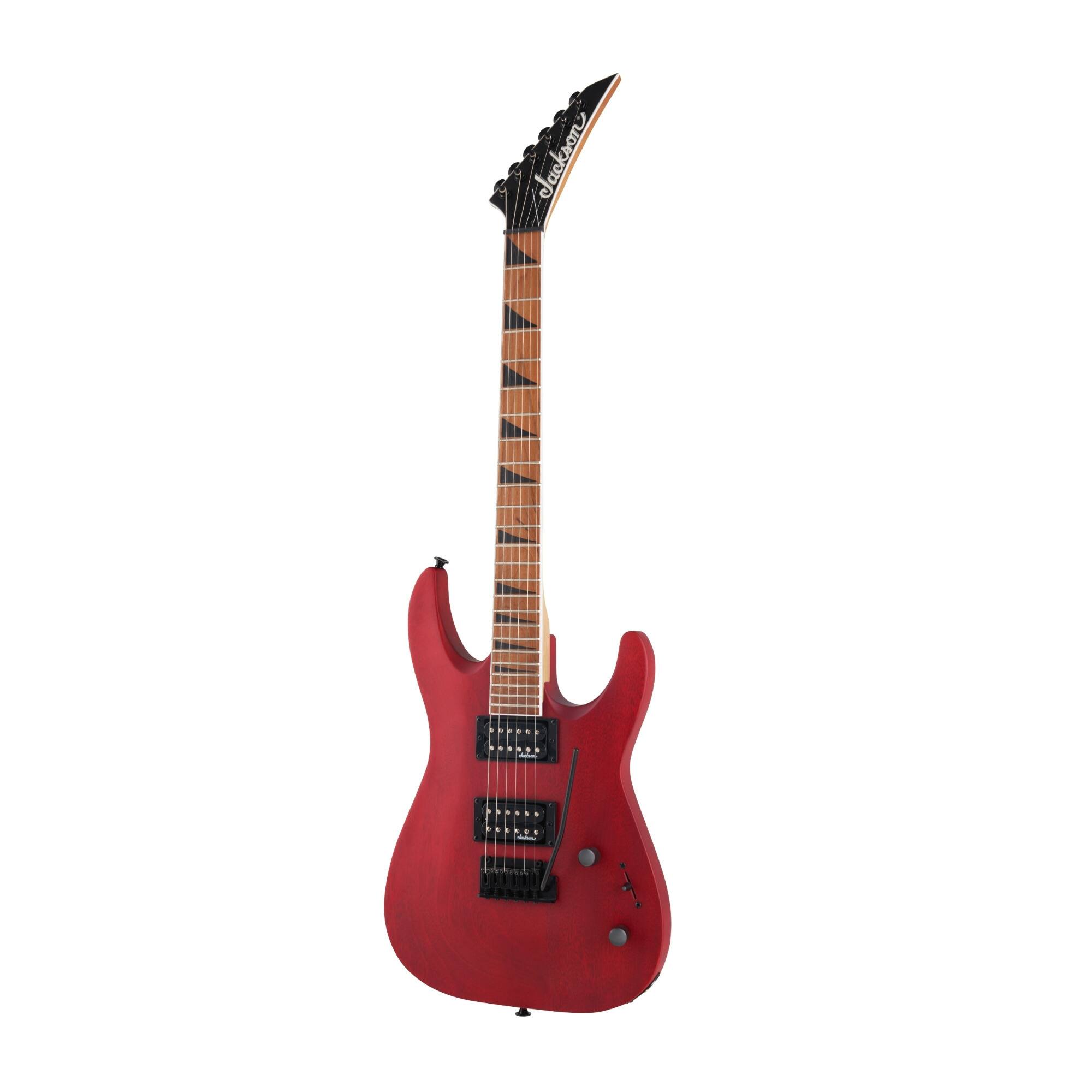 Left. Jackson - Jackson JS Series Dinky Arch Top JS24 DKAM 6-String Electric Guitar (Red Stain).