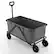 Left. Costway - Heavy-Duty Wagon Cart with Adjustable Handlebar Bottle Holders & Storage Pocket Grey - Grey.