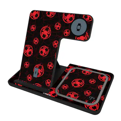 Front. Keyscaper - Marvel Pattern 3 in 1 Charging Station - Miles Morales.