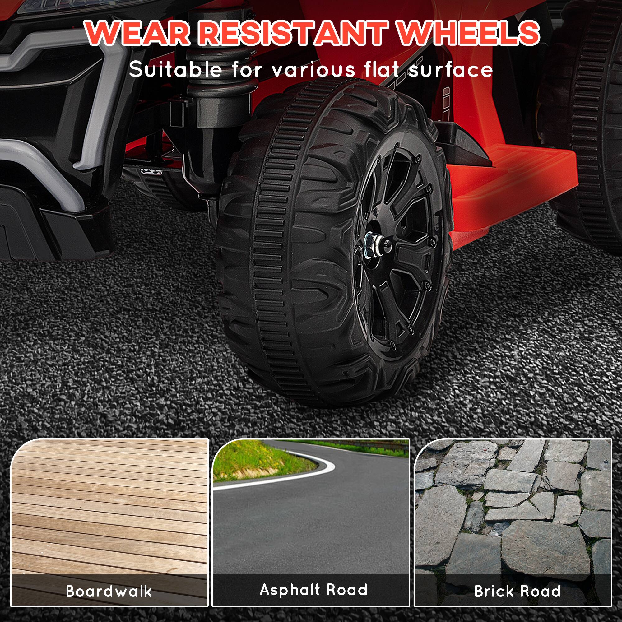 WEAR RESISTANT WHEELS  
Suitable for various flat surfaces  

Boardwalk  
Asphalt Road  
Brick Road
