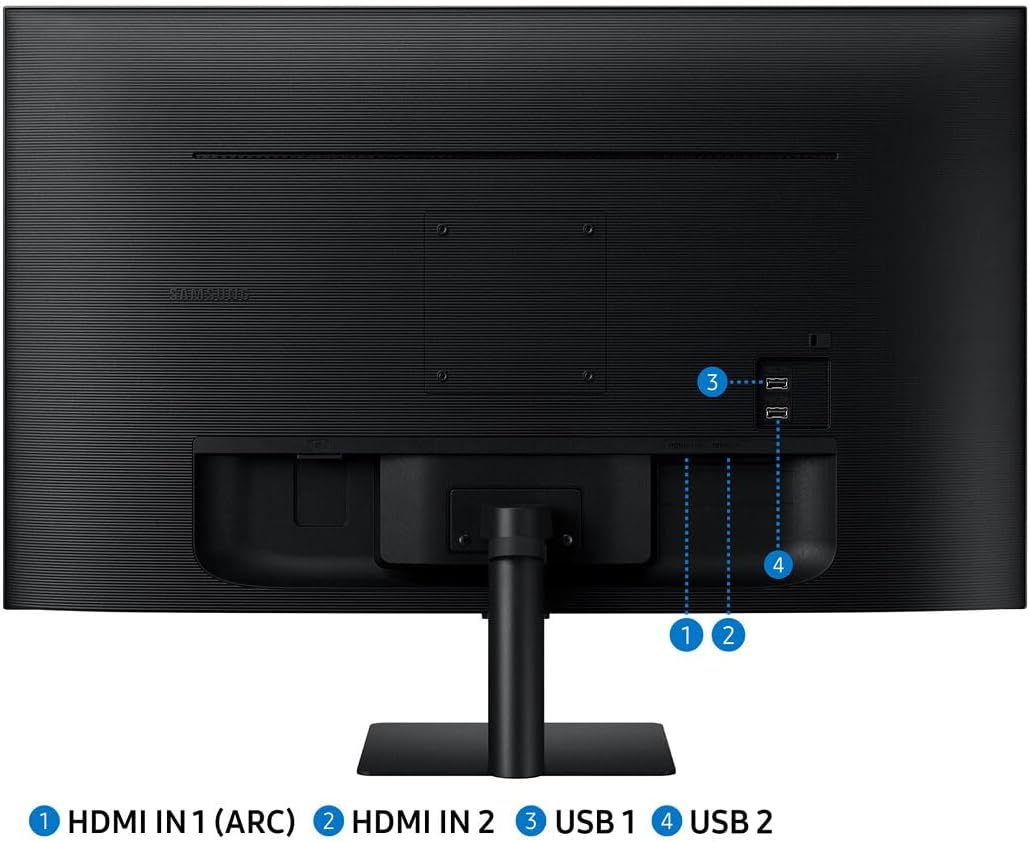 1. HDMI IN 1 (ARC)
2. HDMI IN 2
3. USB 1
4. USB 2