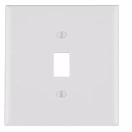 Leviton - Antimicrobial Powder Coated 1 gang Thermoset Plastic Toggle Wall Plate 1 pk - White
