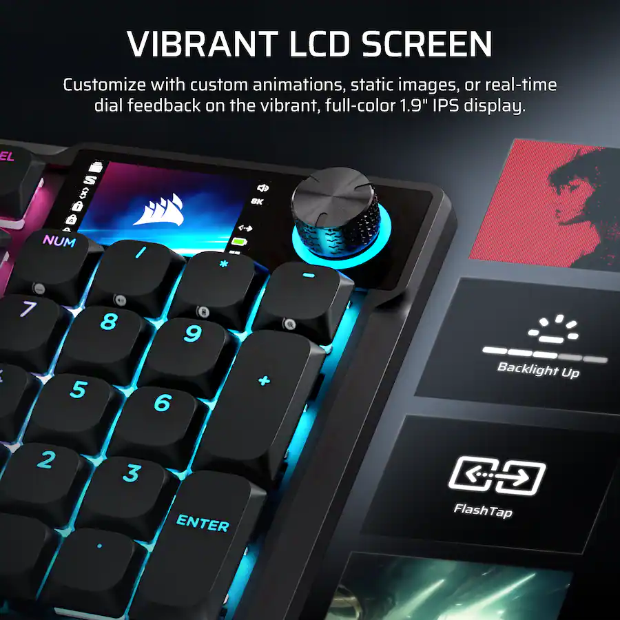 CORSAIR VANGUARD AIR 99 WIRELESS Optical Mechanical Gaming Keyboard ...