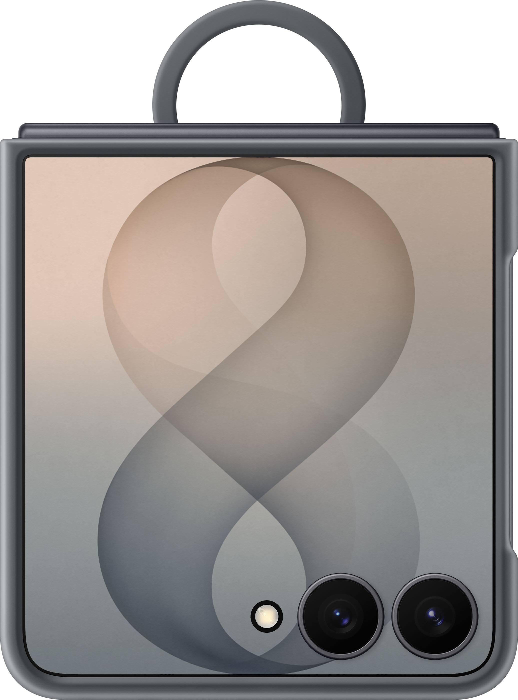Alt View 1. Samsung - Galaxy Z Flip8 Silicone Ring Magnet Case - Graphite.