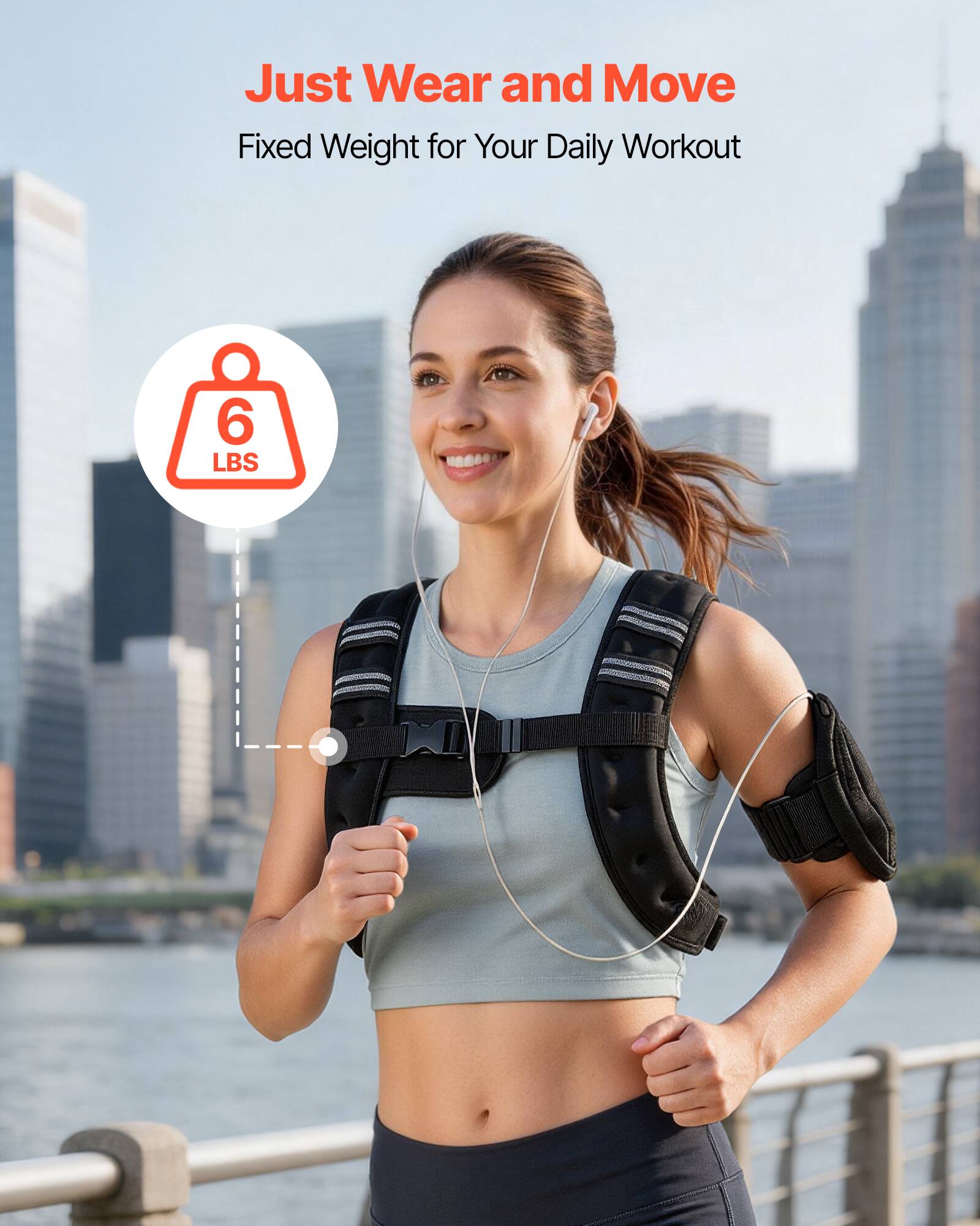 Just Wear and Move  
Fixed Weight for Your Daily Workout  
6 LBS