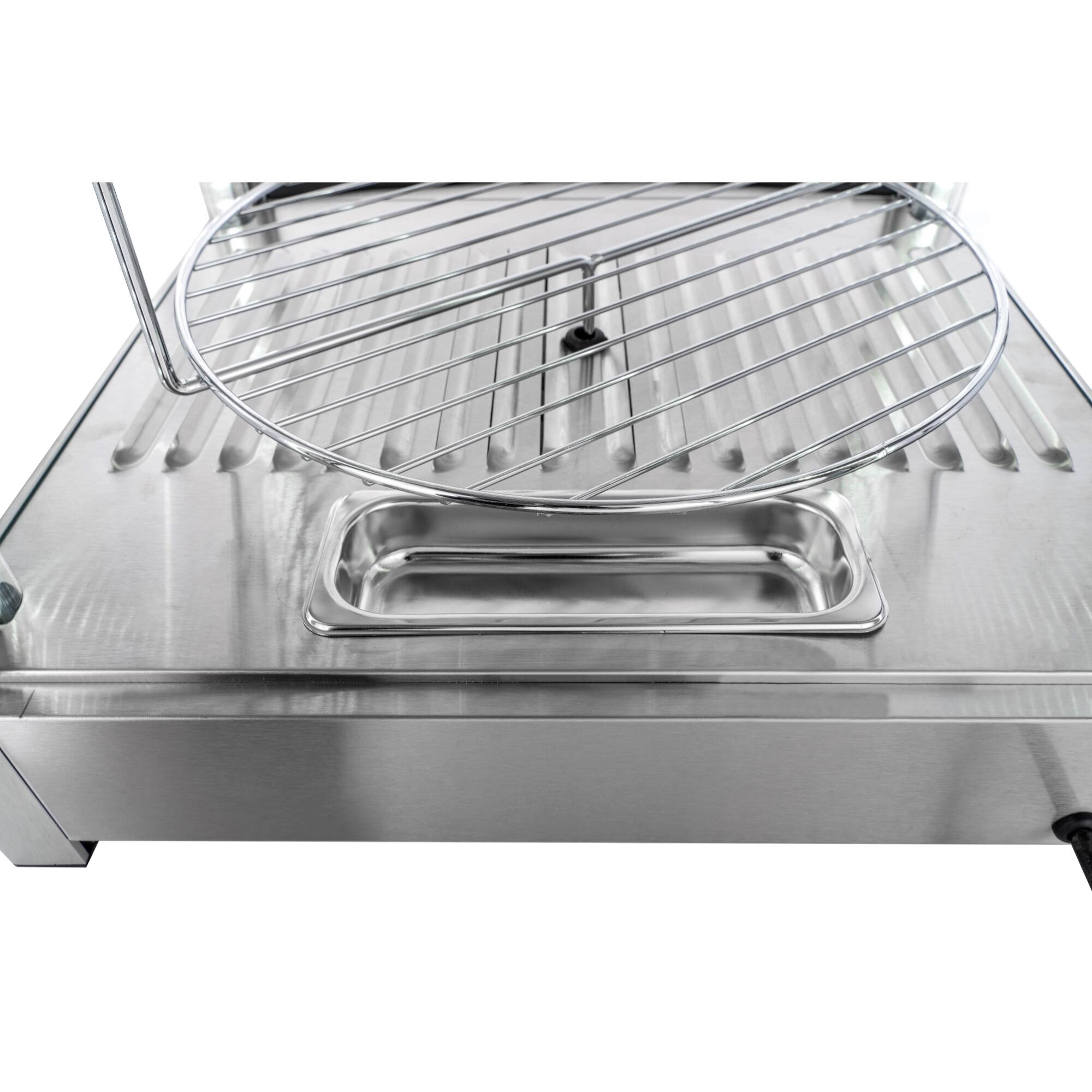 Alt View 3. Koolmore - 18 in. Commercial Pizza Display Warmer for 12 in. Pies with 4 Rotating Racks in Stainless-Steel (KM-HPD4-12) - Silver.