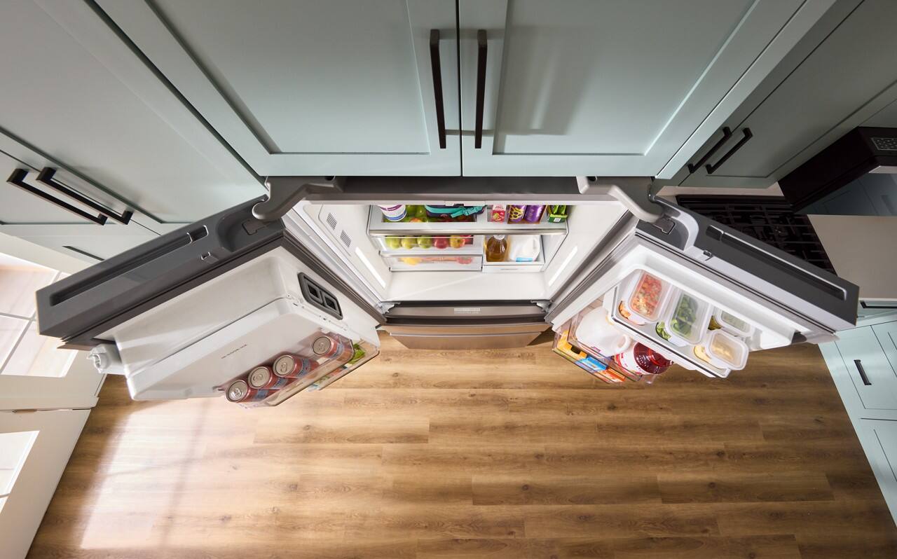 Alt View 14. Whirlpool - 22 Cu. Ft. 4-Door French Door Counter-Depth Refrigerator - Fingerprint-Resistant Stainless Finish.