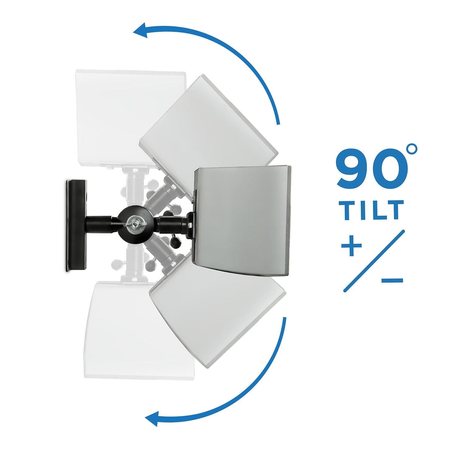 Alt View 1. Mount-It! - Heavy-Duty Universal Speaker Mounts for Walls & Ceiling with Adjustable Swivel & Tilt - Black.