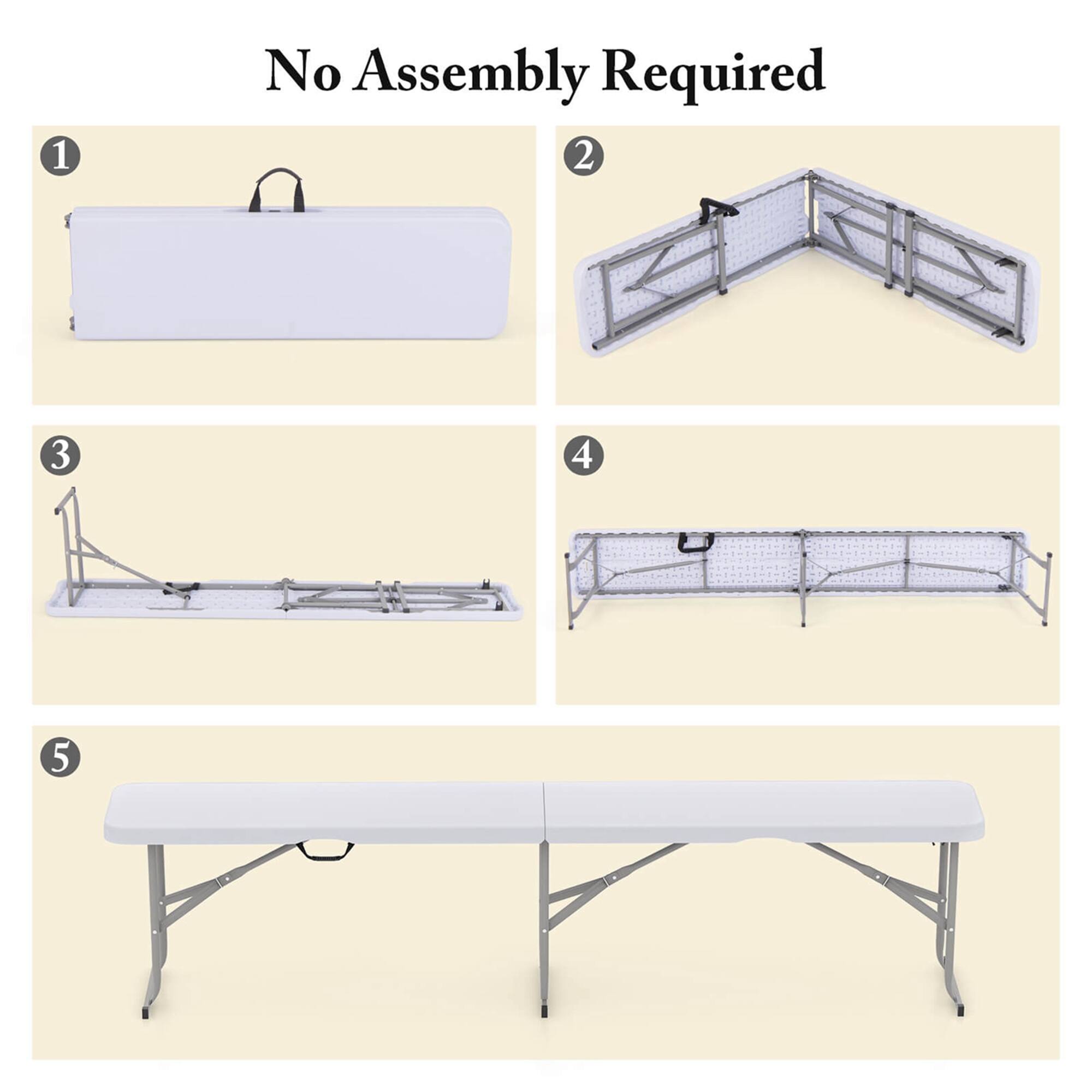 1 No Assembly Required
2 3 4 5