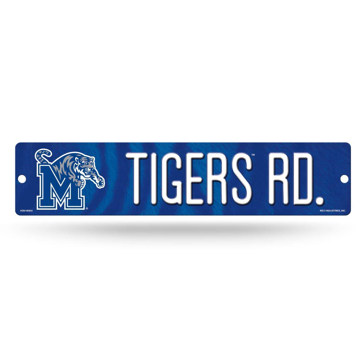 Rico Industries - Memphis Tigers 16" Street Sign for garage, office, man cave or any wall - Multi