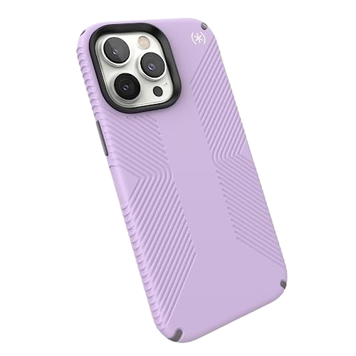 Front. Speck - Speck Presidio2 Grip with MagSafe Purple Case - iPhone 14 Pro Max - Purple.