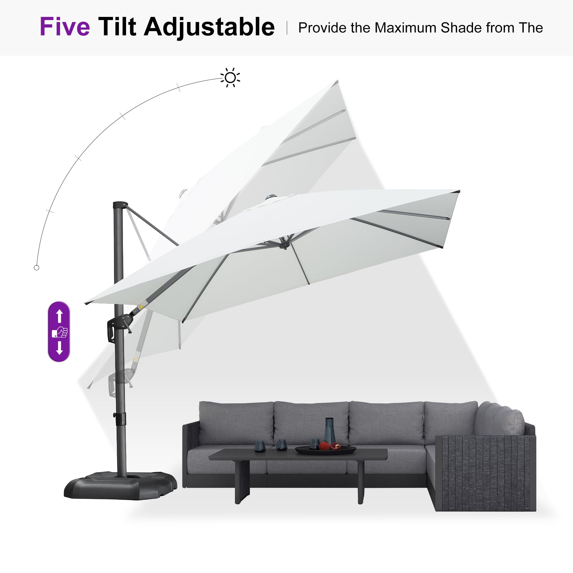 Five Tilt Adjustable | Provide the Maximum Shade from The Sun