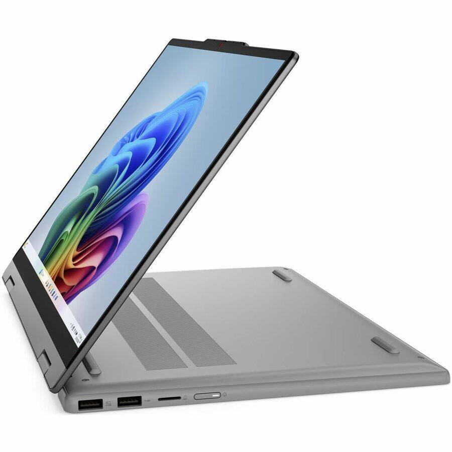 Alt View 8. Lenovo - Lenovo IdeaPad 5 14" WUXGA IPS 2-in-1 Touchscreen Copilot+ PC AMD Ryzen AI 5 340 16GB DDR5 RAM 512GB SSD Luna Grey - Luna Gray.