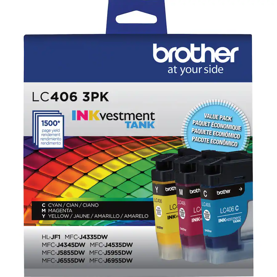 Brother LC4063PKS INKvestment Tank Standard yield Ink 3 Pack Color