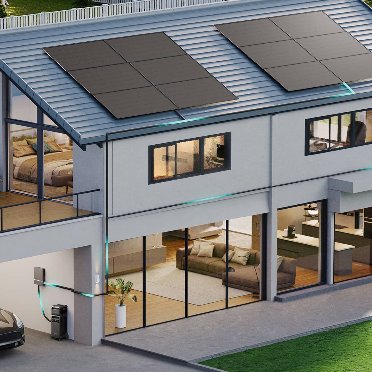 Alt View 13. Anker - SOLIX F3800 Whole-Home Backup Power Station(3.8kWh-58.8kWh) - Dark gray.