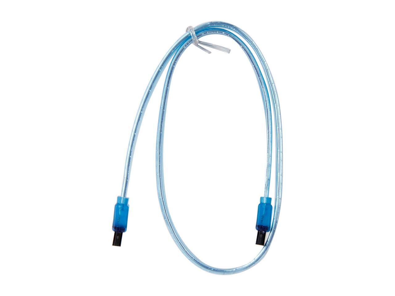 Alt View 1. Nippon Labs - Nippon Labs SATA3-1.5FT-BU 1.5 ft. SATA III Male to Male Cable, UV Blue.