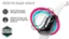 The text on the image reads: "360X for Apple Watch. Control the screen through the shield. Protects screen and sides from scratches and dust. GLASS HYBRID TECH. SCRATCH RESISTANT TM. GLASS RUBBER HYBRID BUMPER. ABSORBS SHOCK PROTECTION. CE."