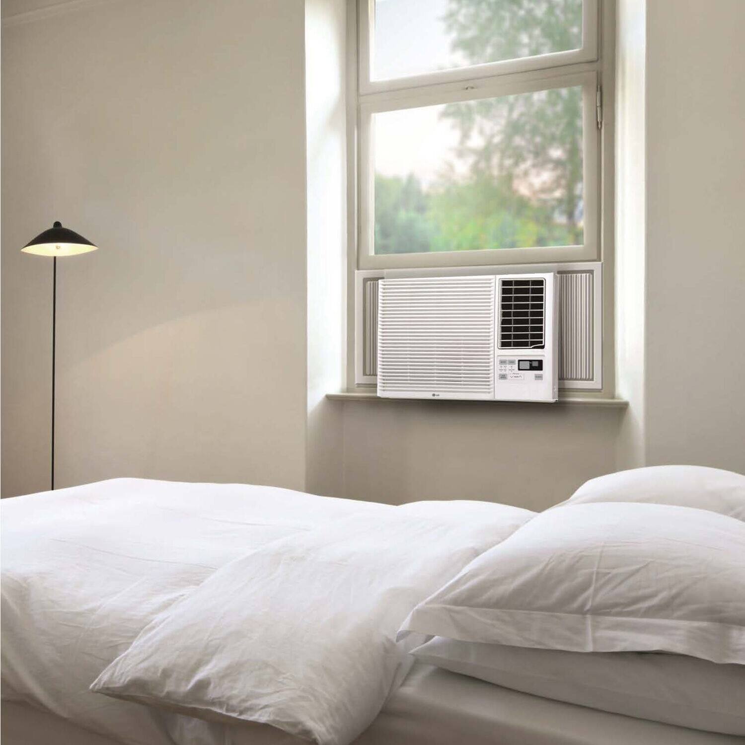 Alt View 23. LG - 1,400 Sq. Ft 23,000 BTU 230V Window Mounted Air Conditioner with 11,600 BTU Heater - White.