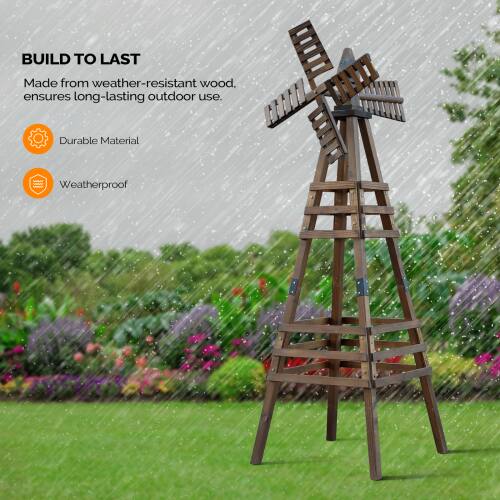 BUILD TO LAST  
Made from weather-resistant wood, ensures long-lasting outdoor use.  

Durable Material  
Weatherproof