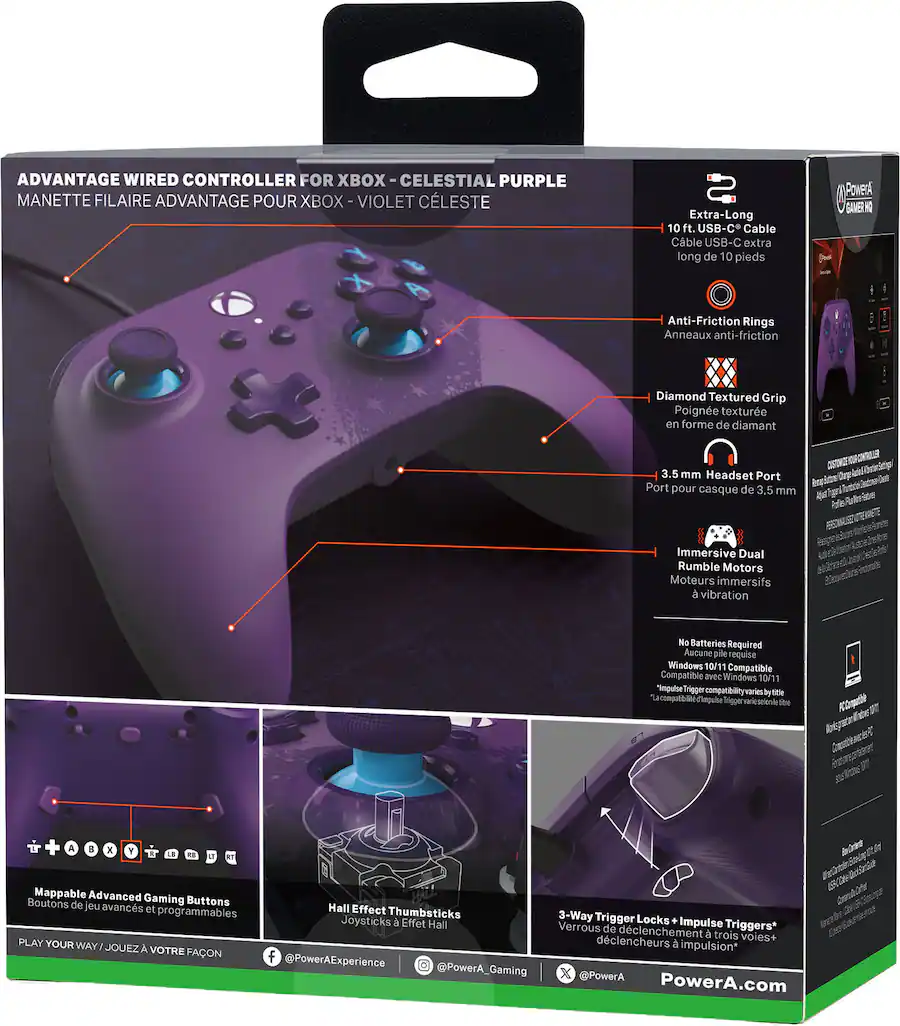 PowerA Advantage Wired Controller for Xbox Series X|S, Xbox One ...