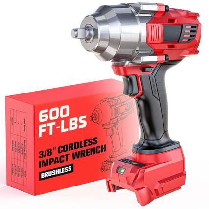 Sure, here is the corrected and grouped text from the image:
---
**600 FT-LBS**
**3/8" CORDLESS IMPACT WRENCH**
**BRUSHLESS**
**PROFESSIONAL**
**Speed Setting**
- 0-1300 RPM
**Torque Setting**
- 0-1950 FT-LBS
**Torque Setting**
- 0-1900 FT-LBS
**Torque Setting**
- 0-1700 FT-LBS
**Speed**
- 0-1300 RPM
**3/8"**
**BRUSHLESS**
**PROFESSIONAL**
---
This text is organized to reflect the specifications and features of the cordless impact wrench as shown on the packaging.