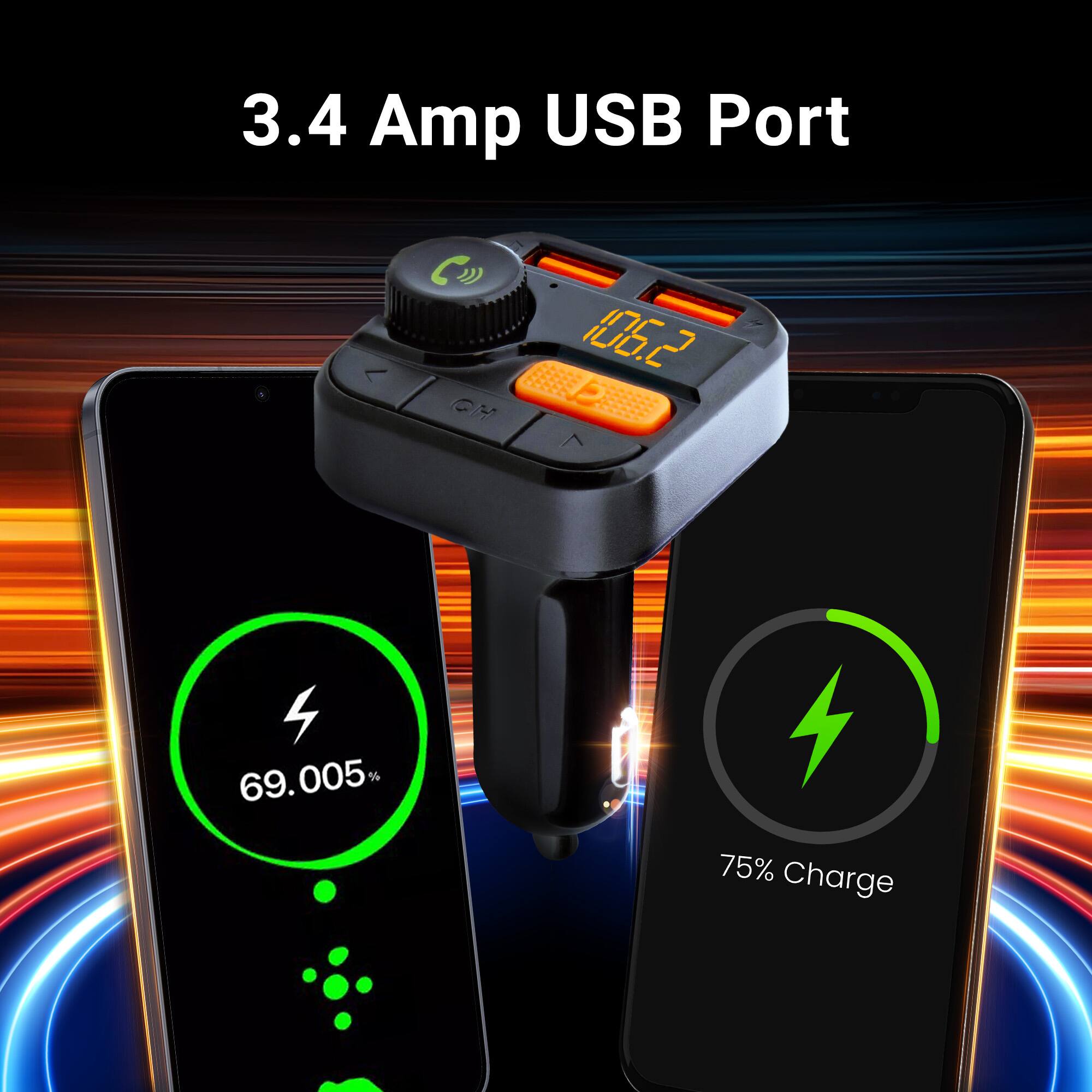 3.4 Amp USB Port  
69.005%  
75% Charge